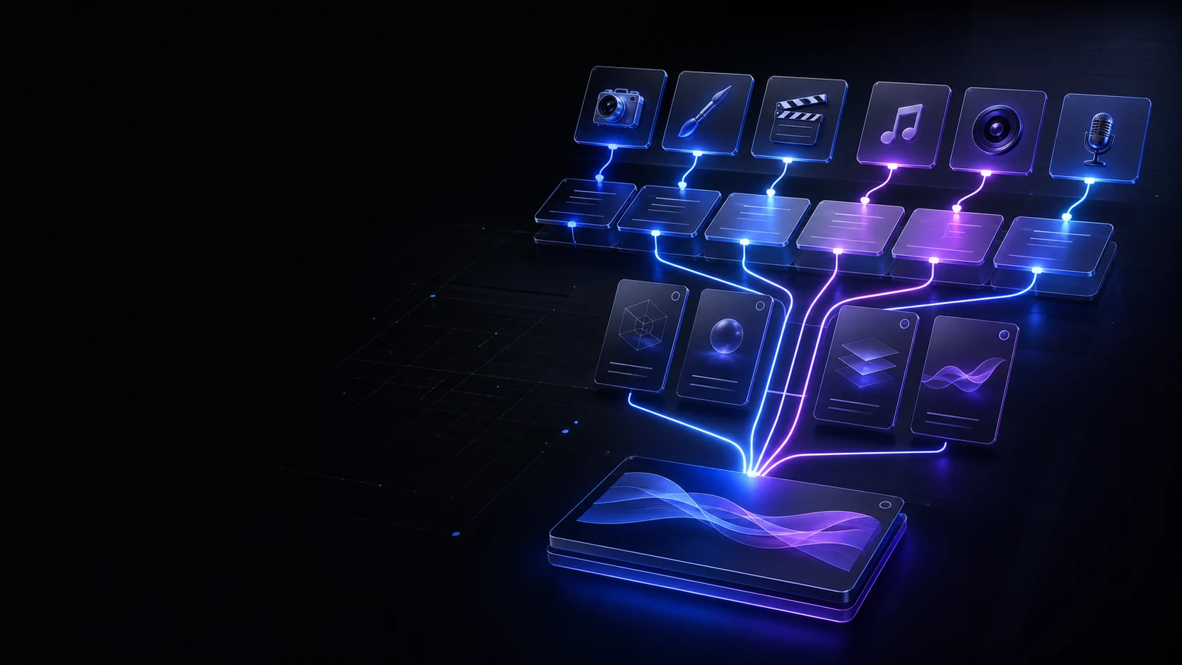 Luminous modular creative services converging into one tailored project plan
